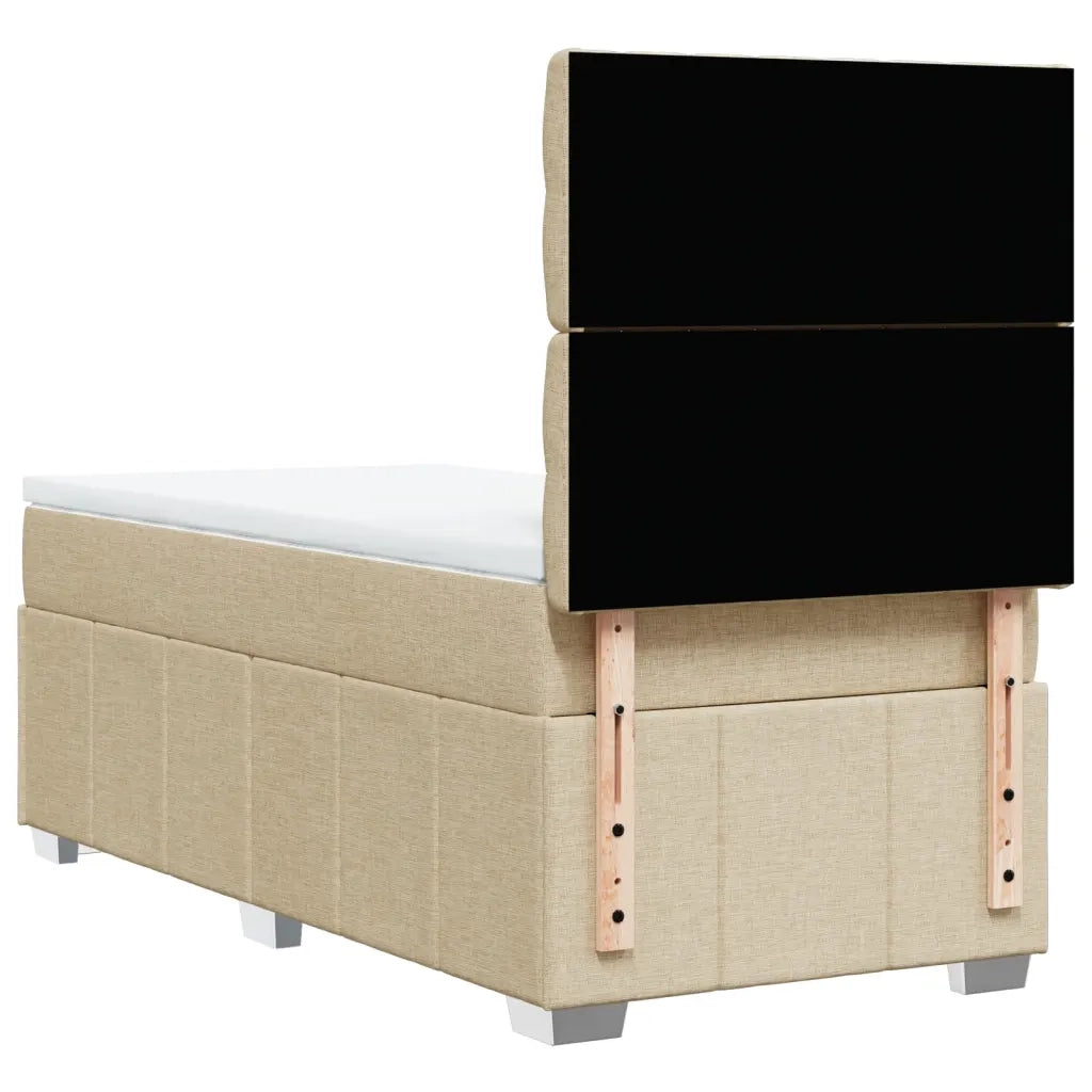 Giroletto a Molle con Materasso Crema 90x200 cm inTessuto 3293863