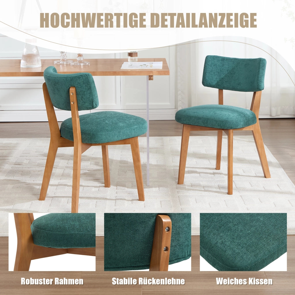 SEDIA da pranzo Set da 2 pezzi 54,5x47x77 cm Legno Verde