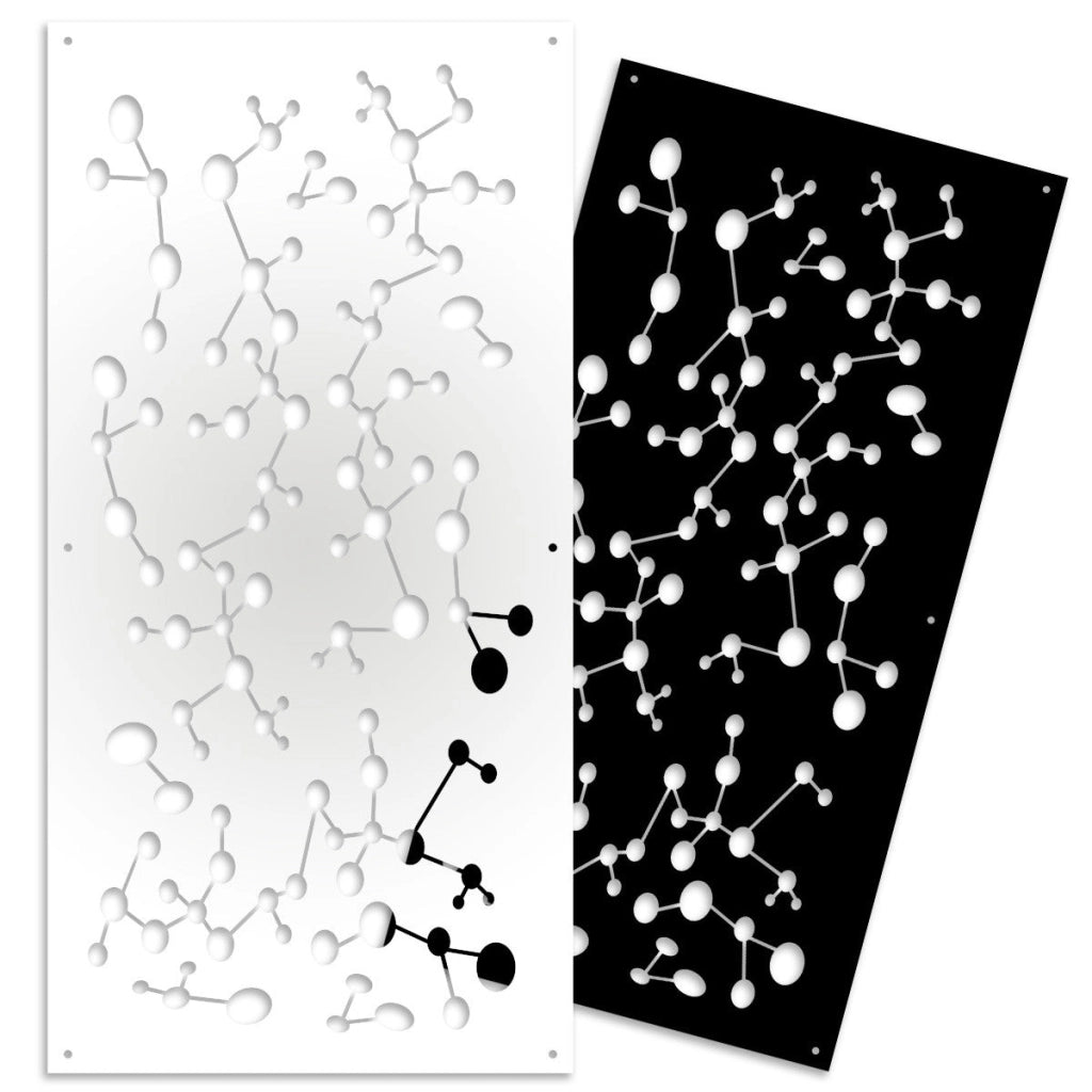 NANOTECH - Pannello in PVC traforato - Parasole Colore: nero, Misura: 47x94 cm