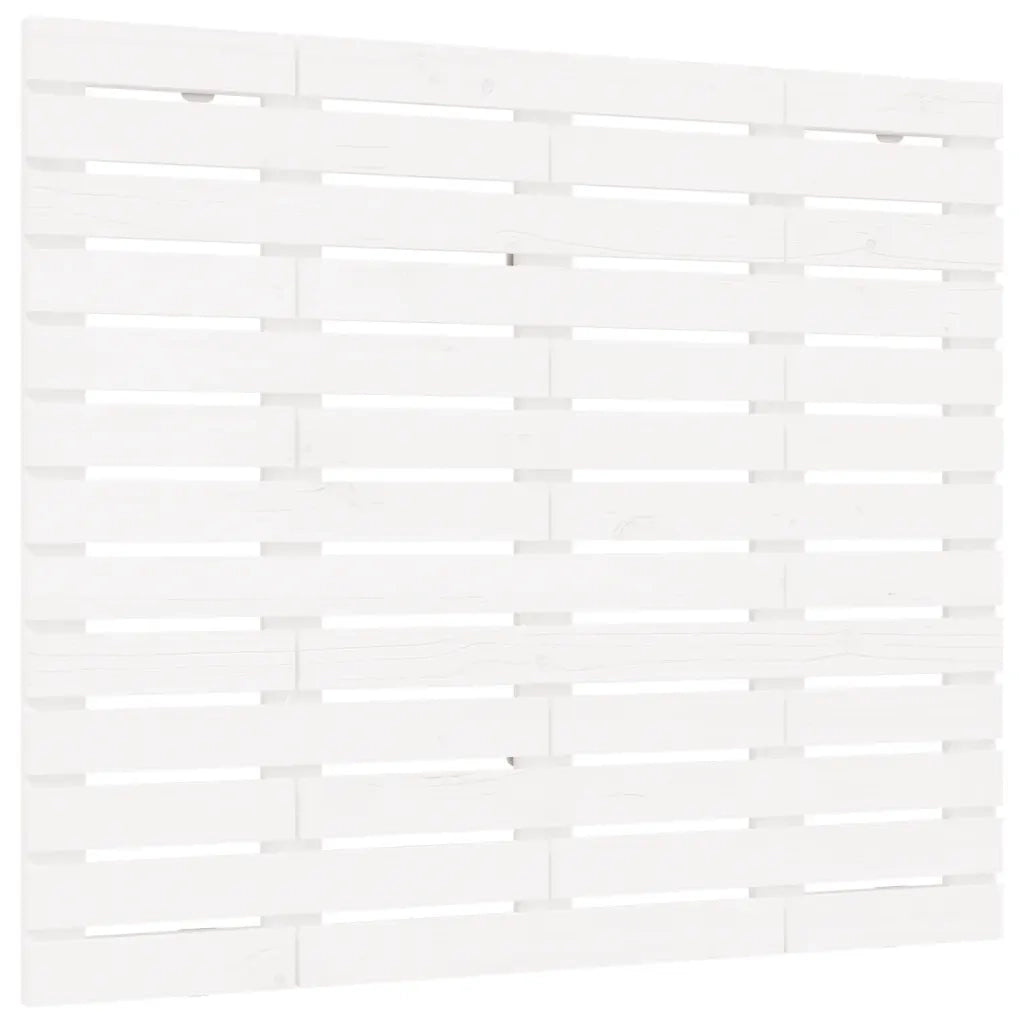 Testiera | Testata da Parete Bianca 126x3x91,5 cm Legno Massello di Pino