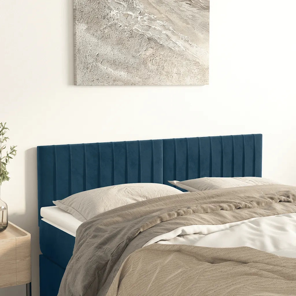 Testiera | Testata Blu Scuro 144x5x78/88 cm in Velluto