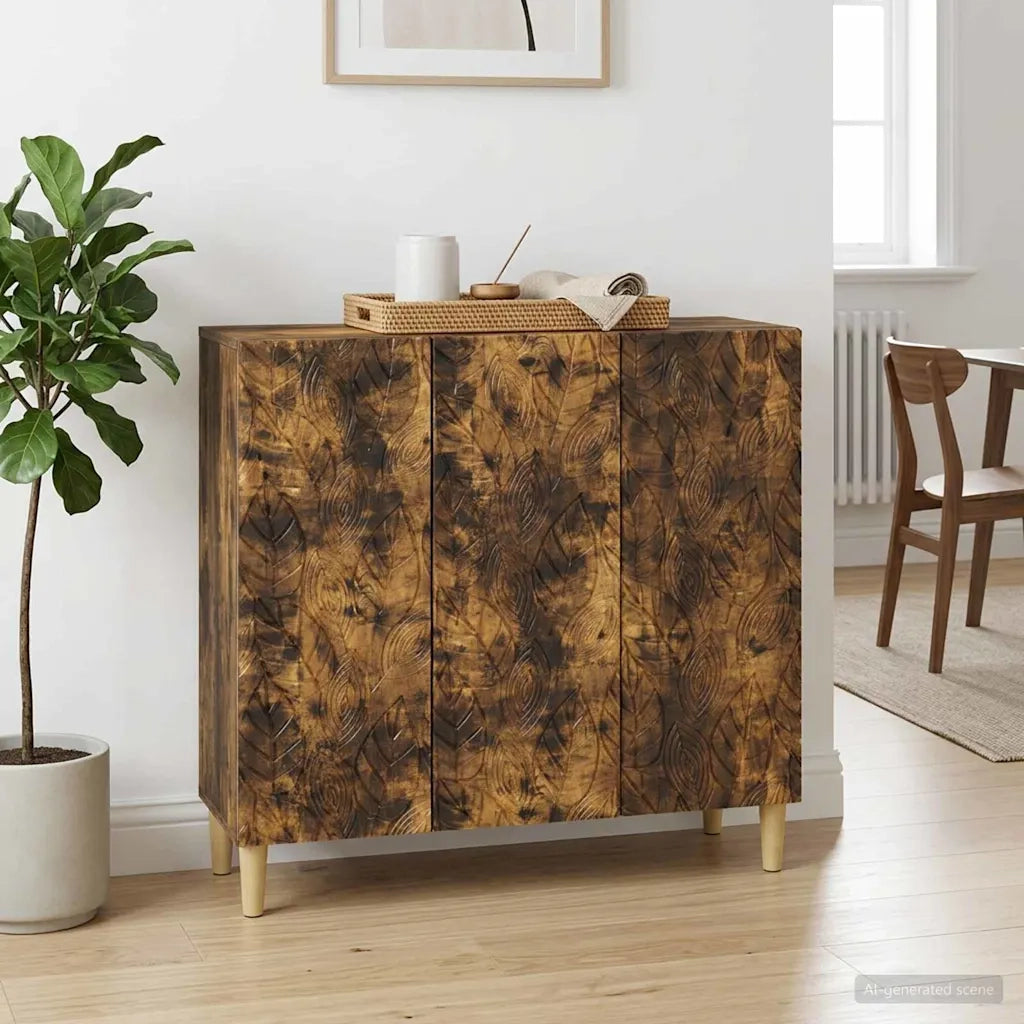 Credenza Rovere Fumo 89 x 34,5 x 80 cm Legno ingegnerizzato 895110