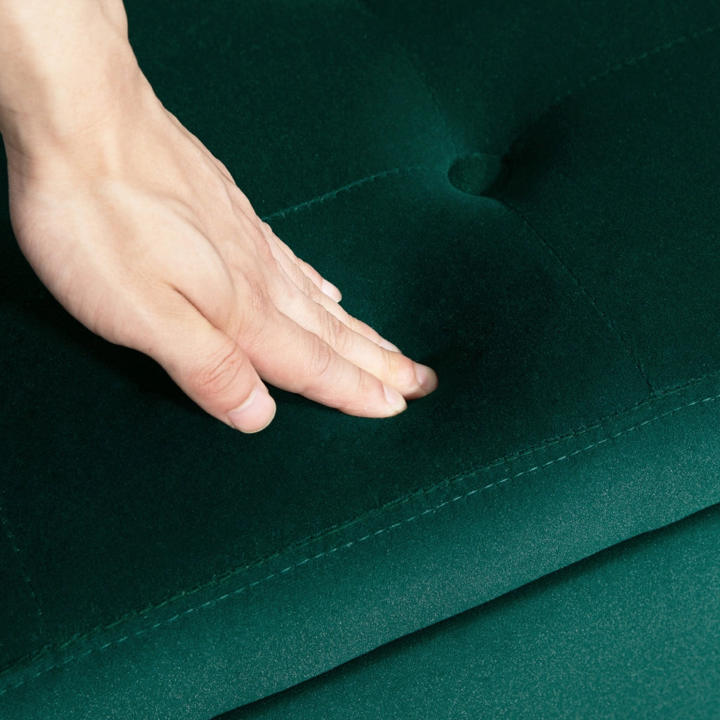 Divano imbottito con braccioli e contenitore ¨C Minimal ¨C 107x42x65 cm verde velluto