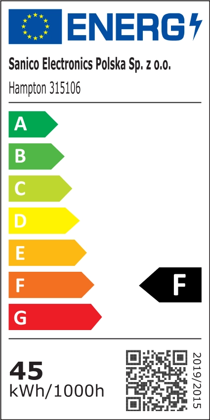 Plafoniera LED Polux Hampton bianca 48cm 45W CCT variabile