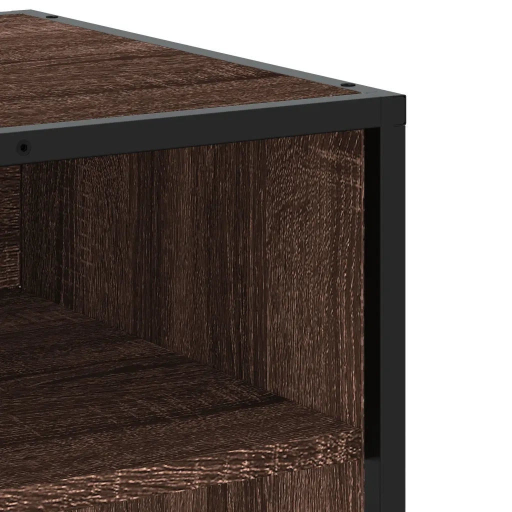 Mobile TV-Credenza per TV-Console TV Rovere Marrone 120,5x40x46 cm Multistrato e Metallo