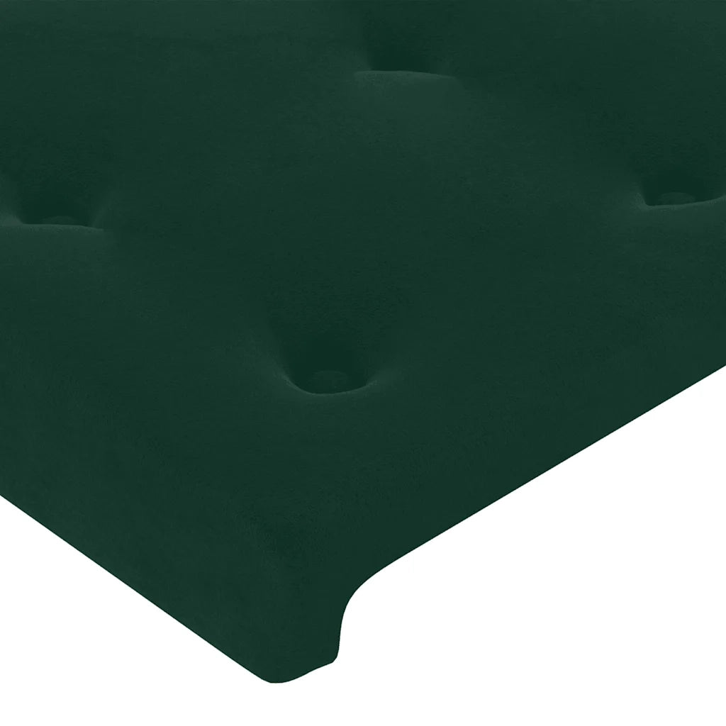 Giroletto senza Materasso Verde Scuro 140x200 cm in Velluto 3126004