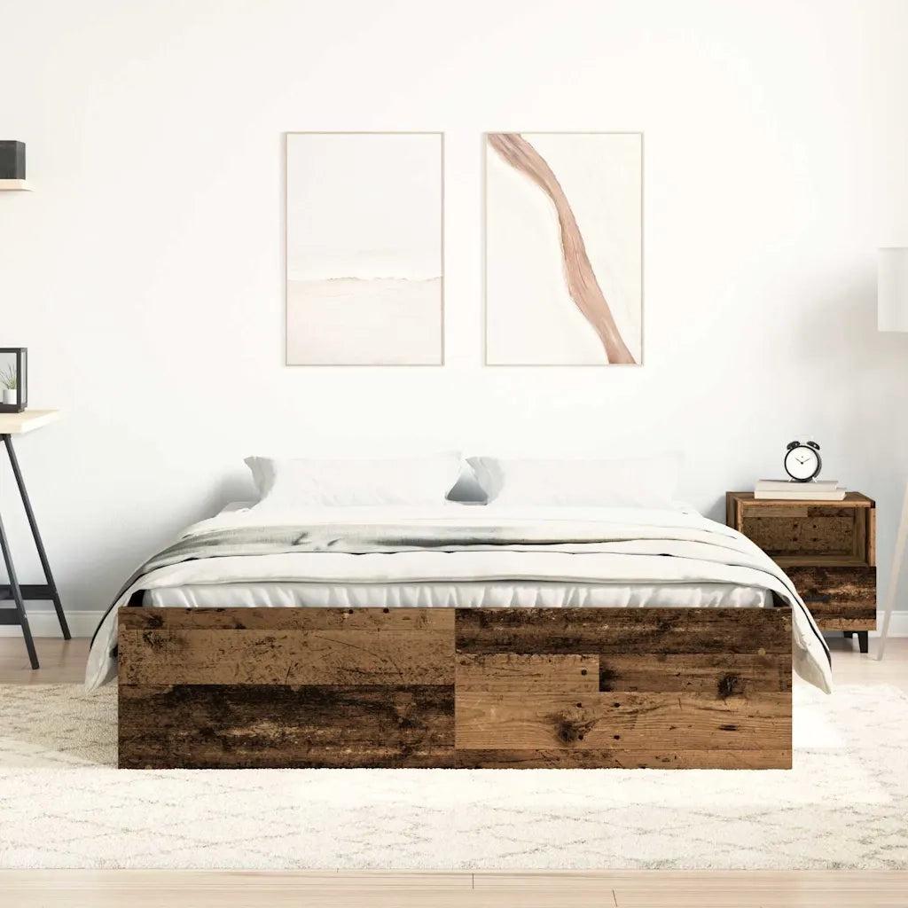 Giroletto senza Materasso-Struttura Letto Legno Antico 140x200cm in Truciolato 648729