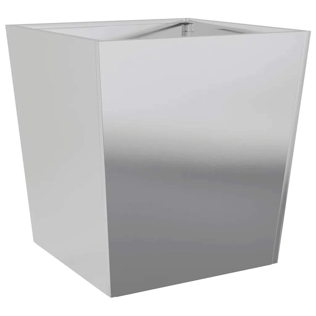 Fioriera | Cassetta per fiori | Vaso da Giardino 50x50x50 cm in Acciaio Zincato