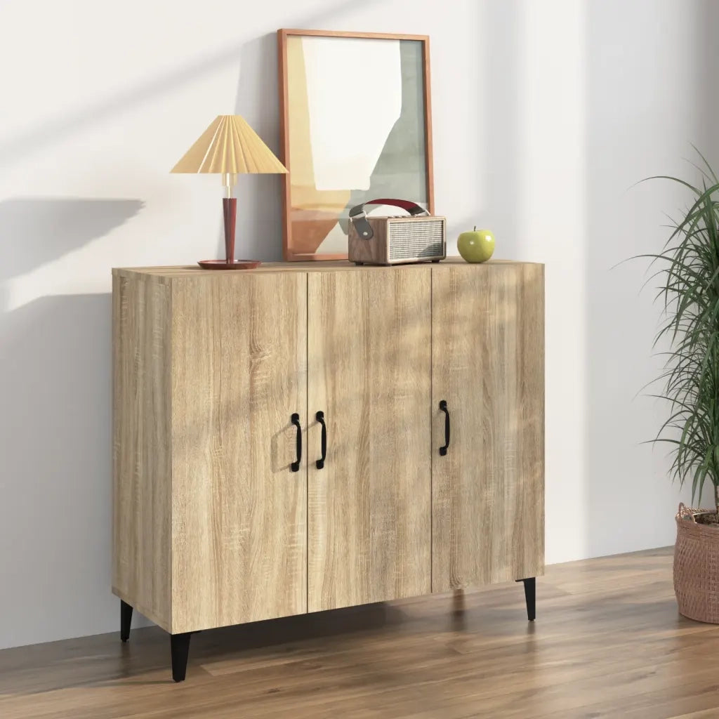 Credenza | Madia | Buffet da pranzo | Armadio da pranzo Rovere Sonoma 90x34x80 cm in Legno Multistrato