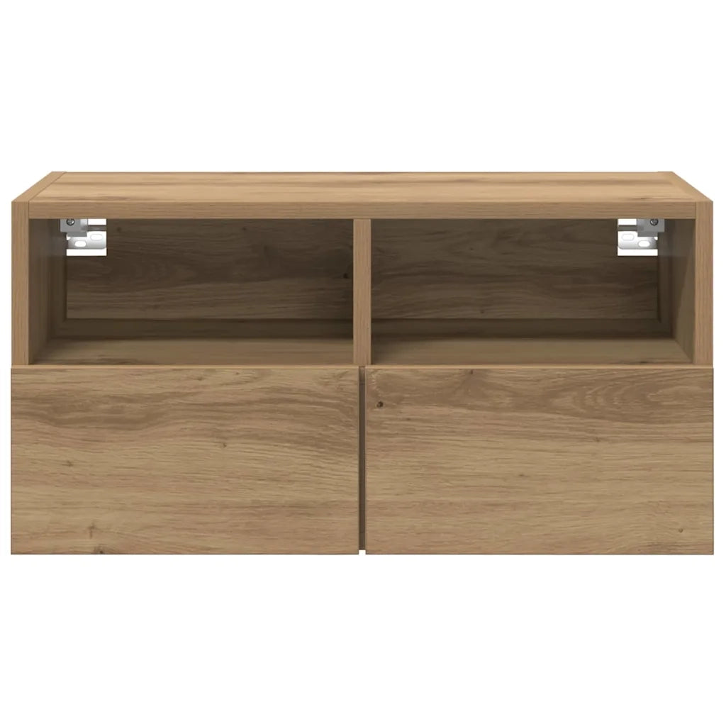 Mobile TV da parete-Mobile TV a Muro-Credenza TV Rovere artigianale 60 x 30 x 30 cm