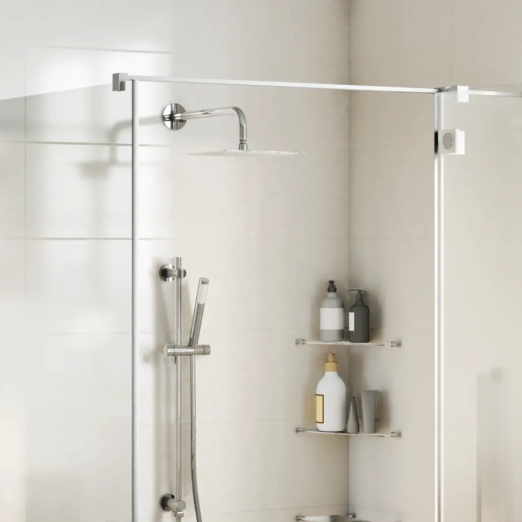 Testa Doccia a Pioggia in Acciaio Inox 304 25x25 cm Quadrata 4103913