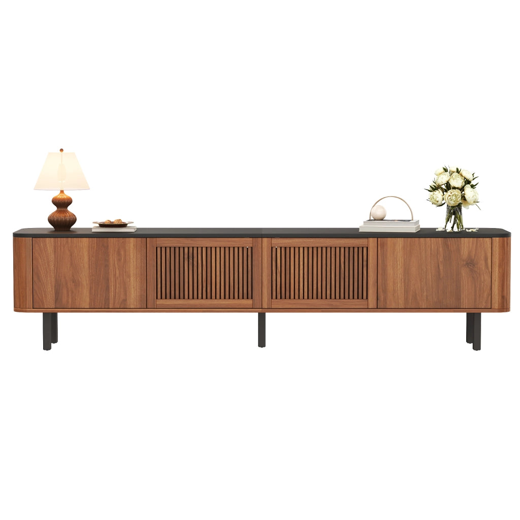 MOBILE TV 190x35x45 cm Noce MDF e pannello di legno