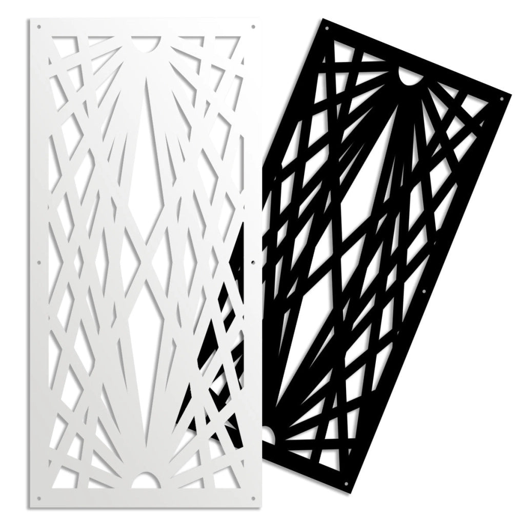 LASER - Pannello in PVC traforato - Parasole Misura: 98x198 cm, Colore: bianco