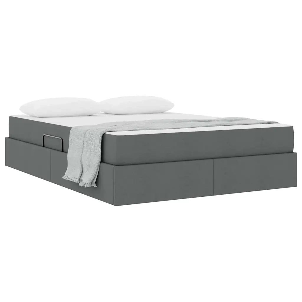 Letto con contenitore e materasso Grigio scuro 140 x 190 cm 3399659