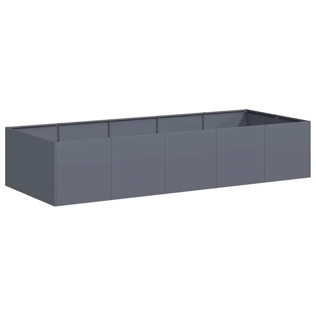 Fioriera | Cassetta per fiori | Vaso Antracite 200x80x40 cm in Acciaio