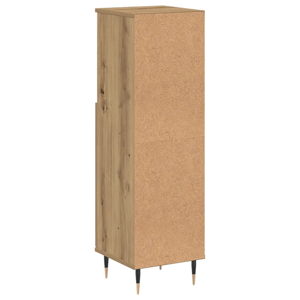 Armadietto da Bagno | Armadio da bagno Rovere Artigianale 30x30x100 cm Truciolato