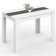 IDMarket - Tavolo da pranzo rettangolare ROZY 4 persone bianco e grigio 110 cm