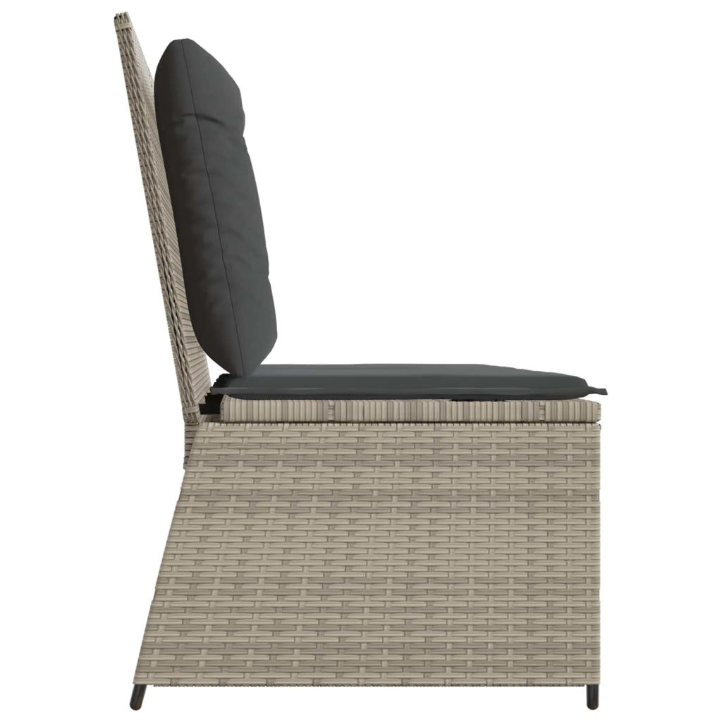 Panchina da giardino Grigio chiaro polyrattan 3394472