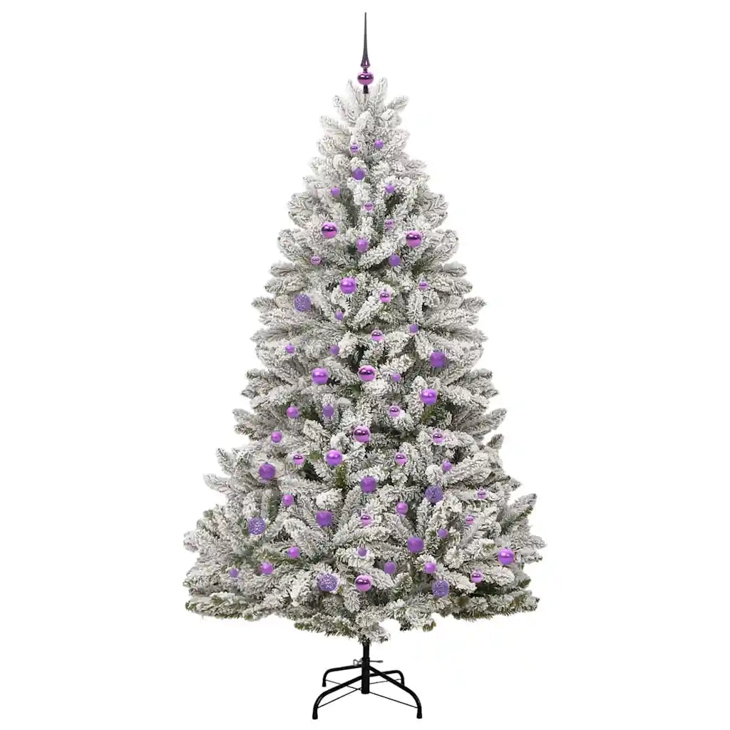 Albero di Natale artificiale con 300 LED Verde e Bianco 210 cm 3395763
