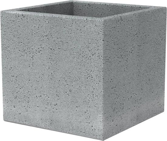Piantina in plastica grigia (Stony Grey) 40 cm di lunghezza 40 cm di larghezza 33 cm di altezza 44 l di volume