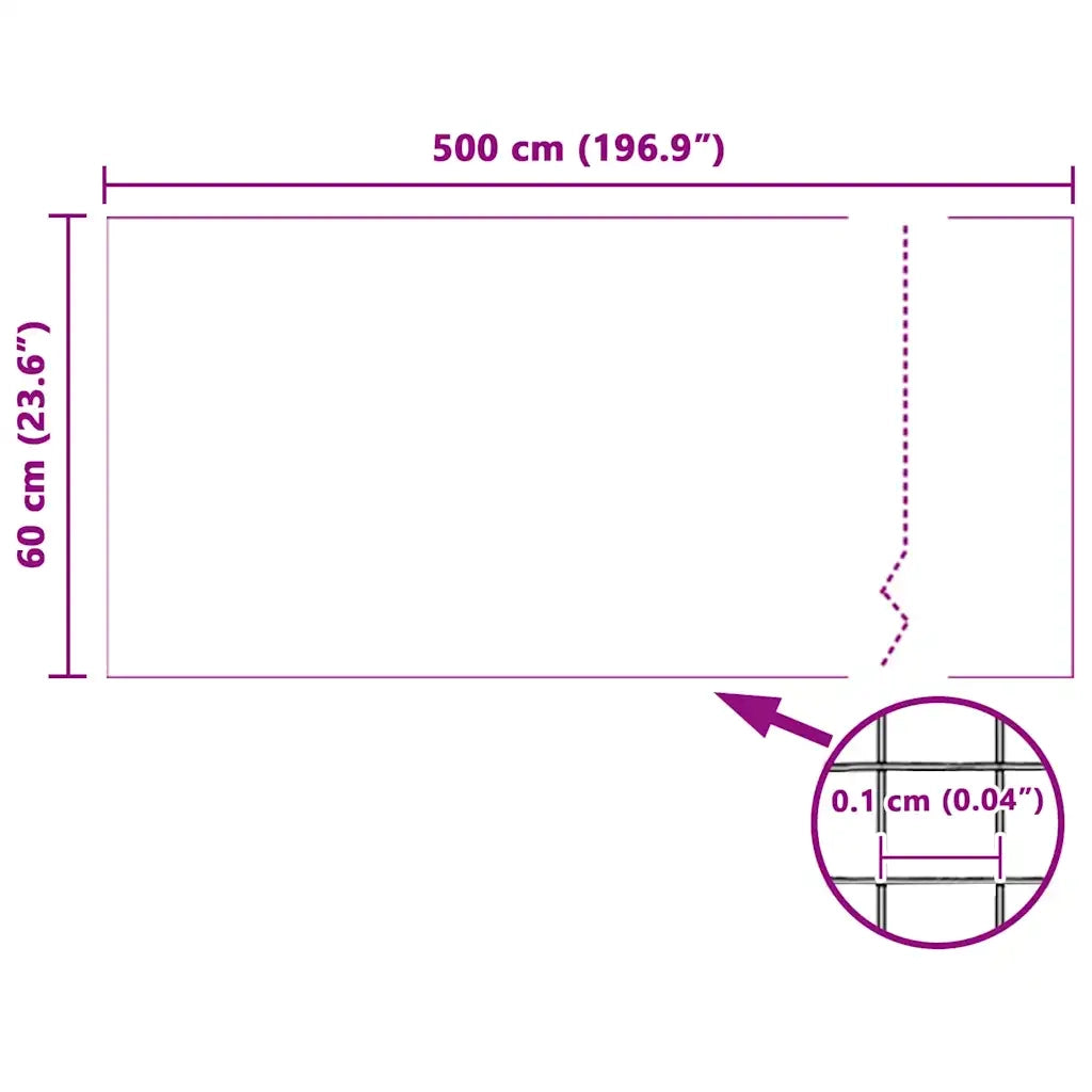 Zanzariera a rete Bianco 60 x 500 cm Fibra di vetro 42001901