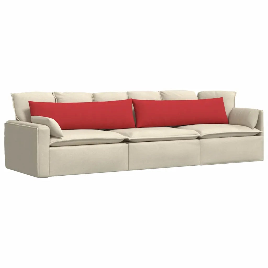 Cuscini da Divano 2 pz | Cuscini per sedie Rosso 145 x 40 cm Tessuto