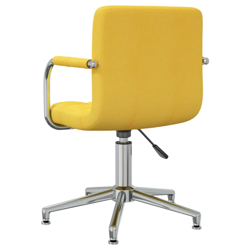 Sedia da Pranzo Girevole Giallo Senape in Tessuto 3088069