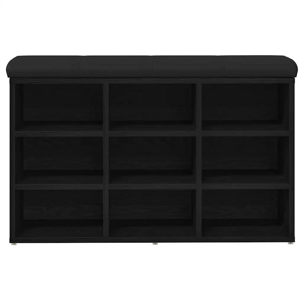 Panca per scarpe Nero 82 x 32 x 50 cm Legno ingegnerizzato 862987