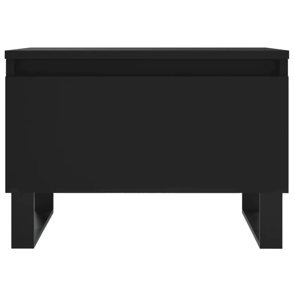 Tavolini da Salotto 2pz Neri 50x46x35 cm in Legno Multistrato 830879