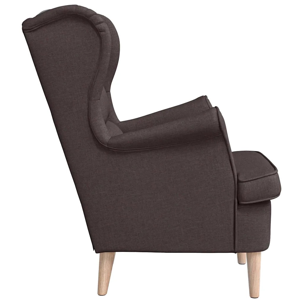 Poltrona | Sedia Relax Marrone Scuro 74x84x100 cm in Tessuto