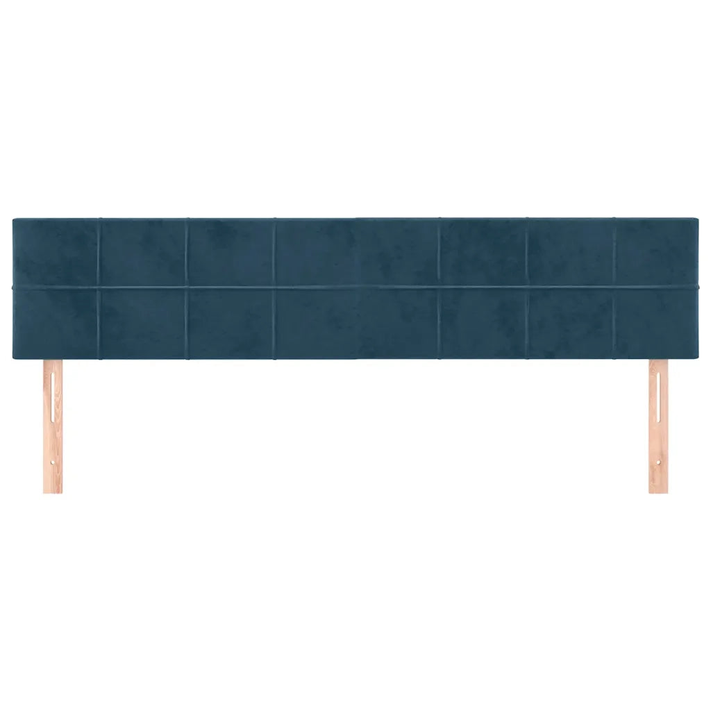 Testiera | Testata Blu Scuro 160x5x78/88 cm in Velluto