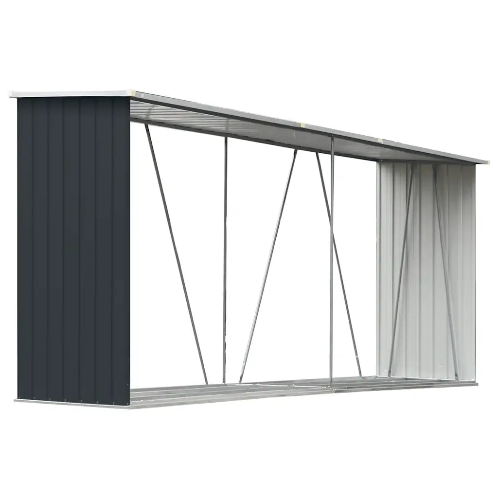 Capannone da Giardino in Acciaio Zincato 330x84x152cm Antracite 47085