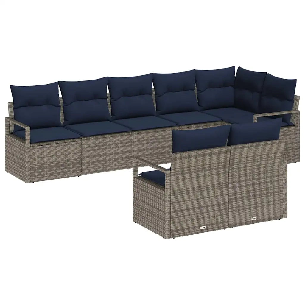 Set di divani 8 pcs Grigio polyrattan 3346435