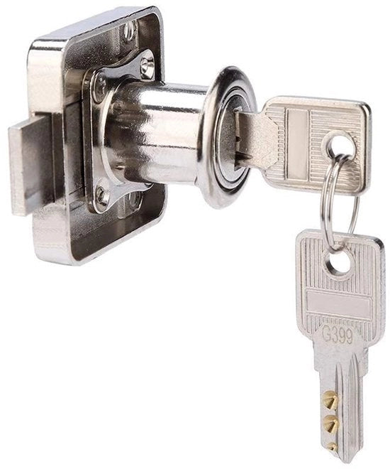 Serratura per mobili - Duratura - 22mm - Sicura - Riciclabile - Adatta per cassetti e armadi - Zinco