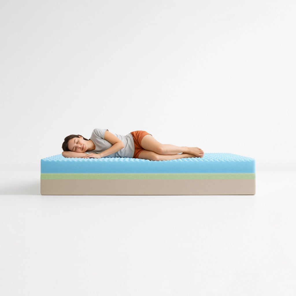 Materasso Memory Matrimoniale 165x190 h 20 cm in Memory Foam. A 7 Zone Differenziate Ortopedico. Rivestimento Policot Fresco e Traspirante. Made in Italy 100%