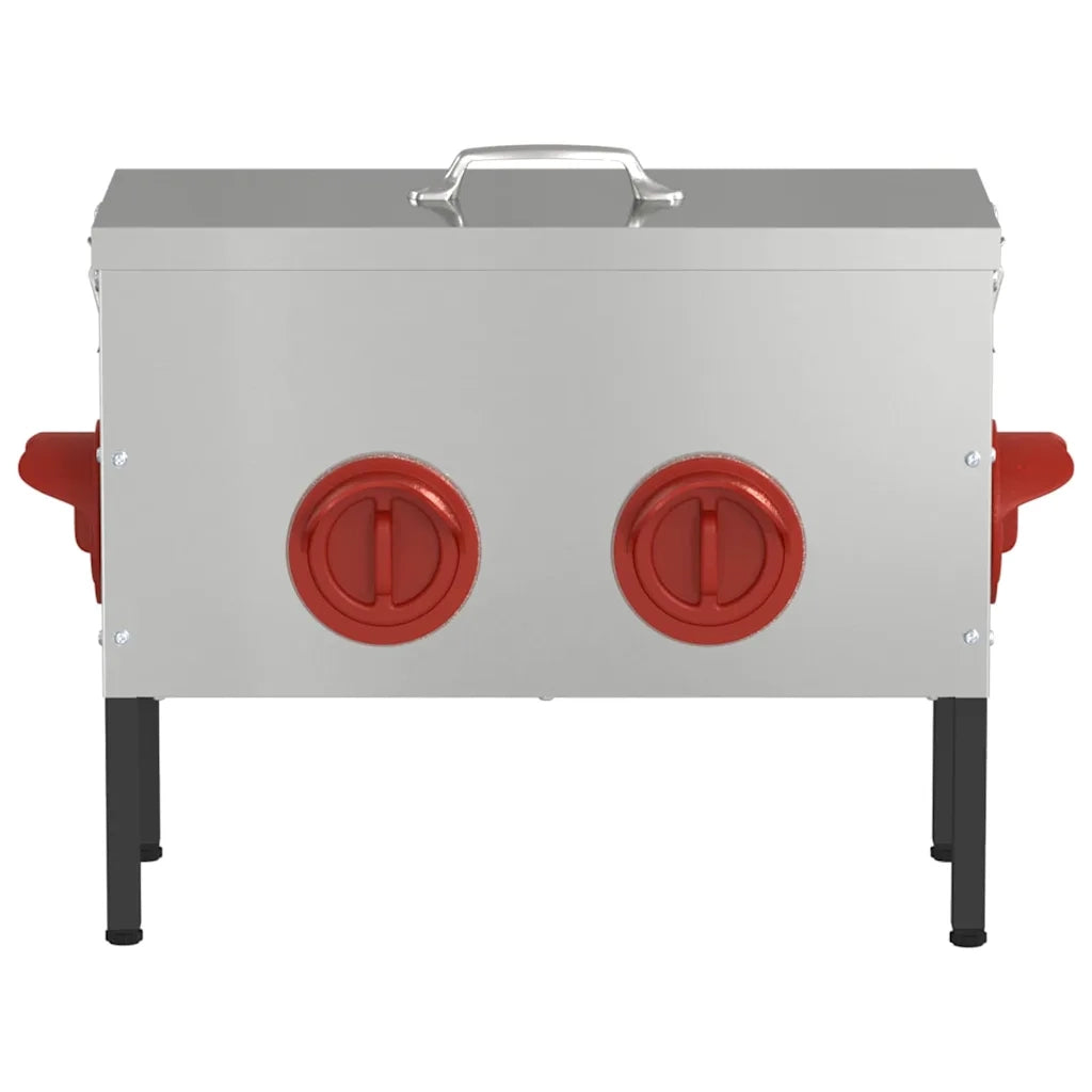 Feeder per pollo 2 pcs Argento 41,5 x 20,5 x 33 cm 879989