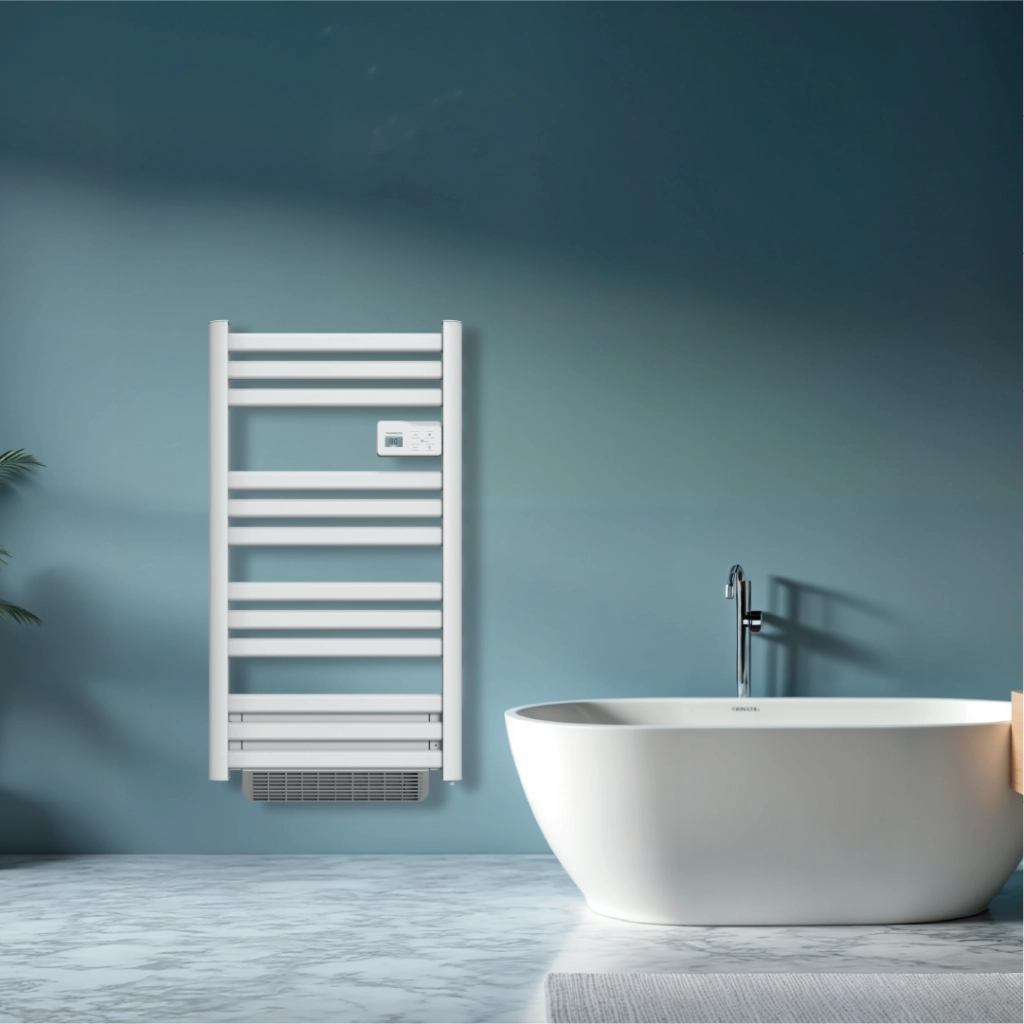 Scaldasalviette elettrico Thomson senza fluido, connesso WiFi, con ventola 500 + 1000W, cosmo