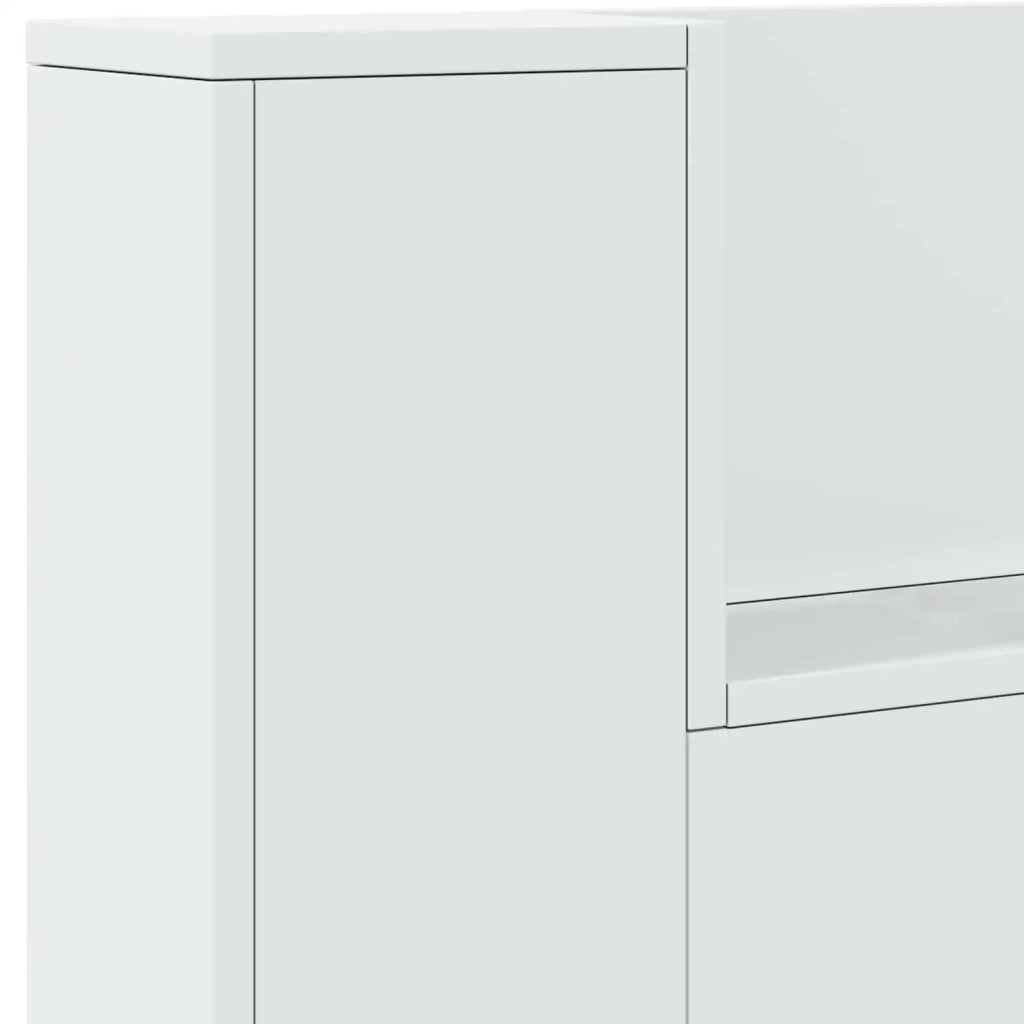 Testiera-Testata-Testiera Decorativa Bianco 180 x 16,5 x 103,5 cm Legno multistrato
