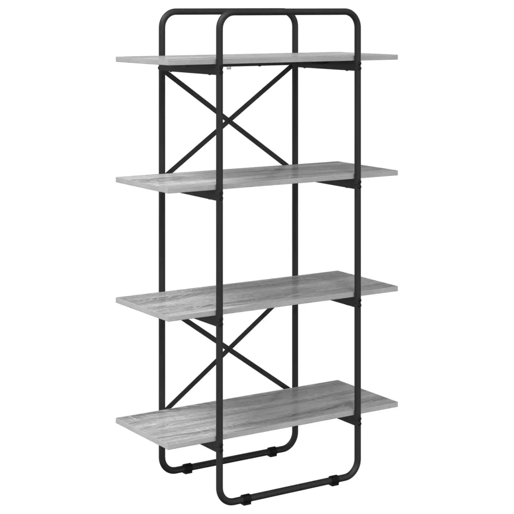 Libreria 4 livelli 80 x 35 x 140 cm PB Sonoma grigio 8007813