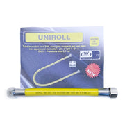 Tubo flessibile gas 0,5 mt - 1/2" FF inox a norma EN 15266  per piano cottura/cucina  UNIROLL
