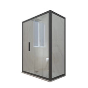 Box doccia scorrevole 75x100 CM H 200 Vetro Trasparente Profilo Antracite mod. Deco Duo