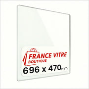 696 x 470 x 4 mm - Vetro per stufa a legna - vetro camino di ricambio - vetro per caminetto resistente al fuoco - France Vitre