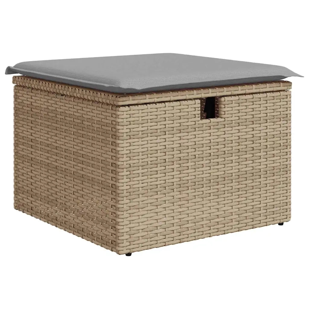 Set Divano da Giardino 7 pcs Beige polyrattan