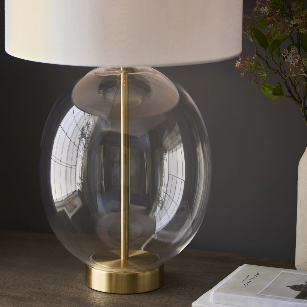 Lampada tavolo KELDA OVAL Endon ottone vetro touch E27