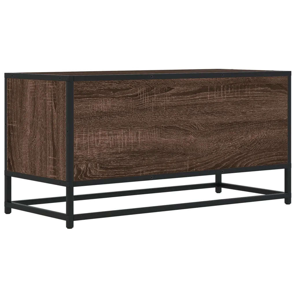 Mobile TV-Credenza per TV-Console TV Rovere Marrone 80x34,5x40cm Legno Multistrato Metallo 719541