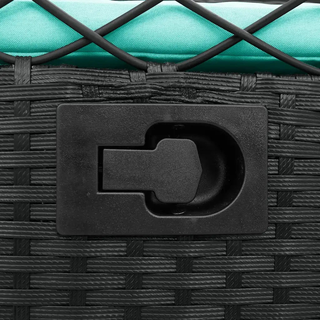 Sedie da giardino reclinabili 2 pz in Polyrattan Nero 368669