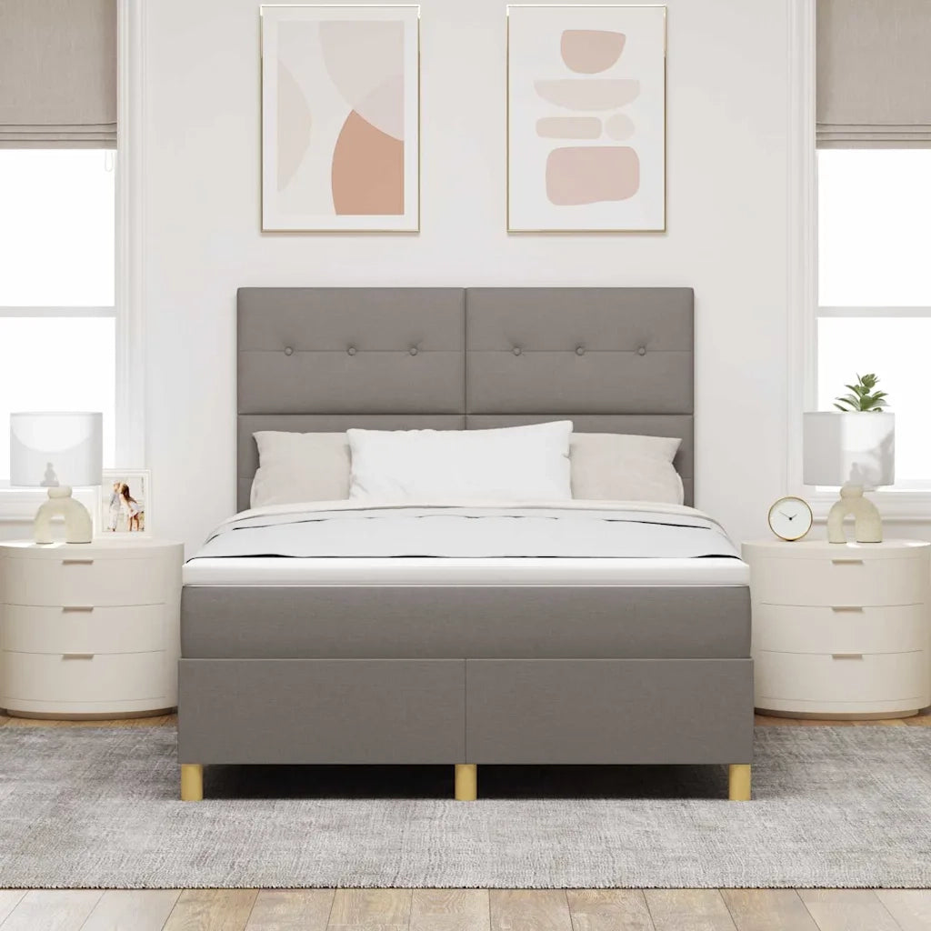 Letto a Sorgente LED con materasso Talpa 140 x 190 cm Tessuto