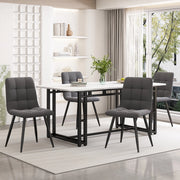 Tavolo da pranzo di lusso leggero 140x80 cm (1 pezzo), struttura in metallo, tavolo da pranzo rettangolare, tavolo da cucina moderno con gambe in meta