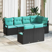 Set di divani 7 pcs Nero polyrattan 3346426