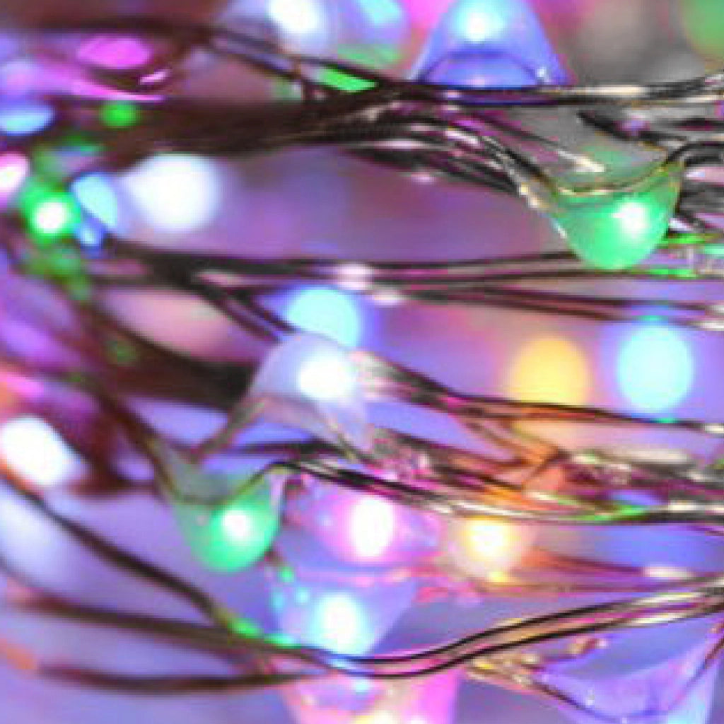 Luci di Natale con 500 micro led cavo rame 9V 50 MT Multicolor piu FREDDA FLASH